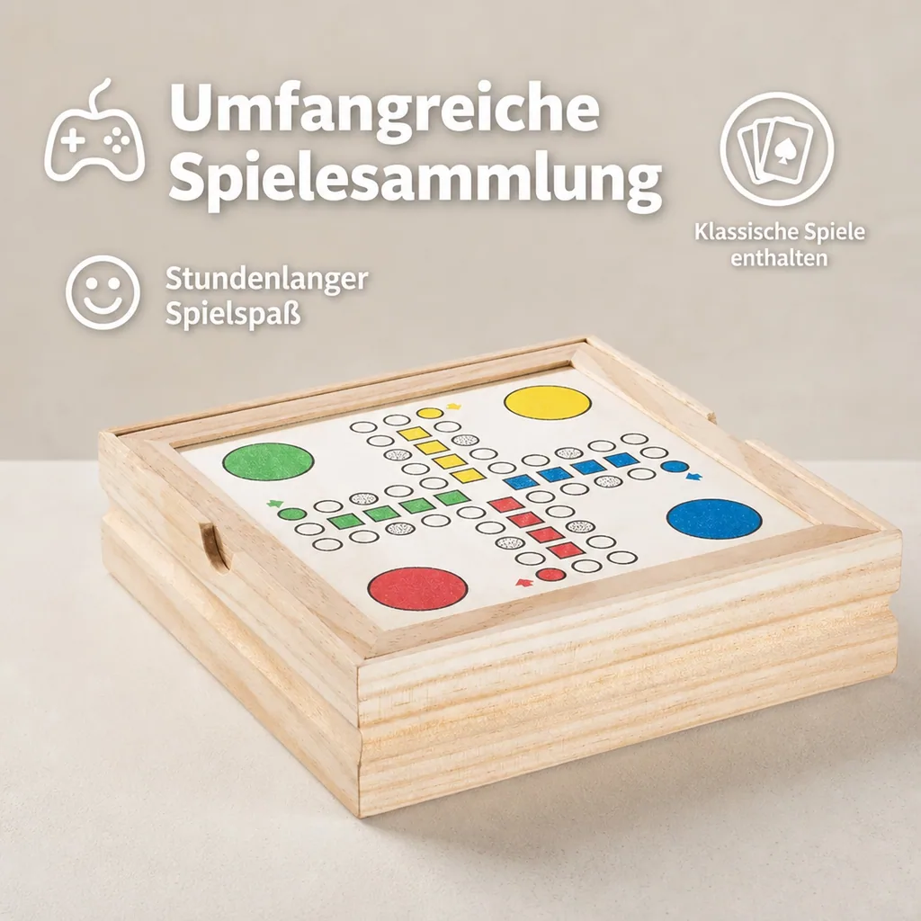 Spielesammlung in Holzbox