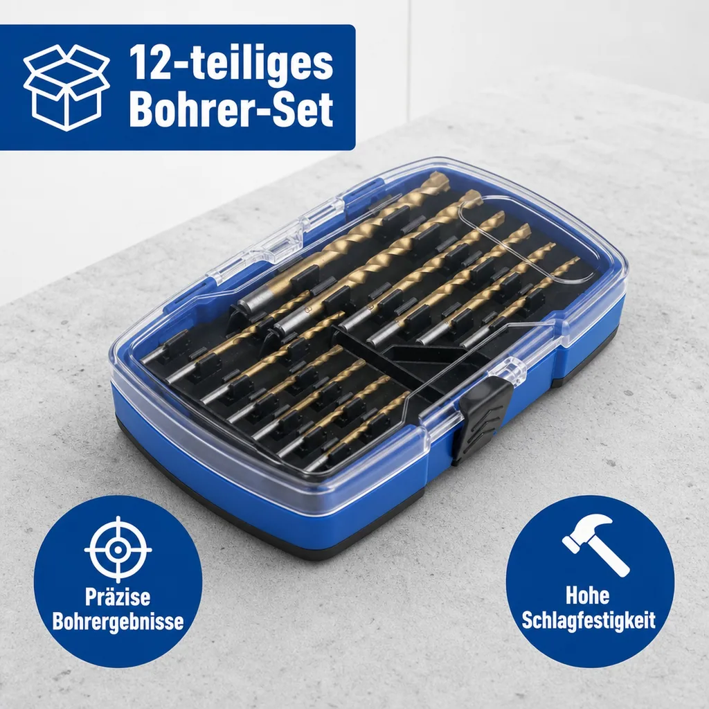 Titan Steinbohrer HM Satz, 12-teilig