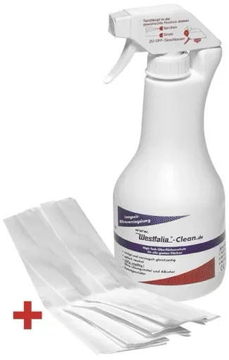 Fensterreiniger Clean,500 ml mit Vliestuch