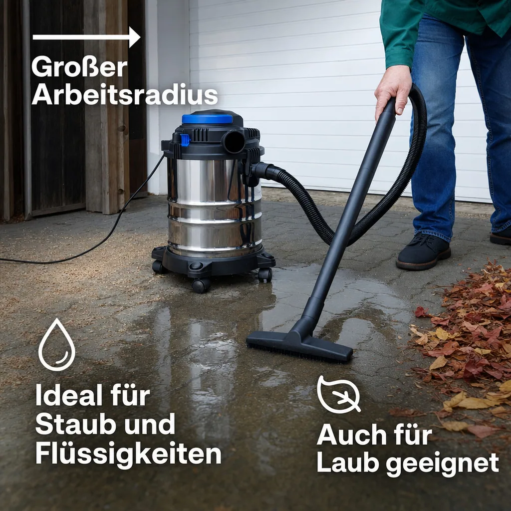 3in1 Edelstahl Nass-/Trockensauger und Bläser