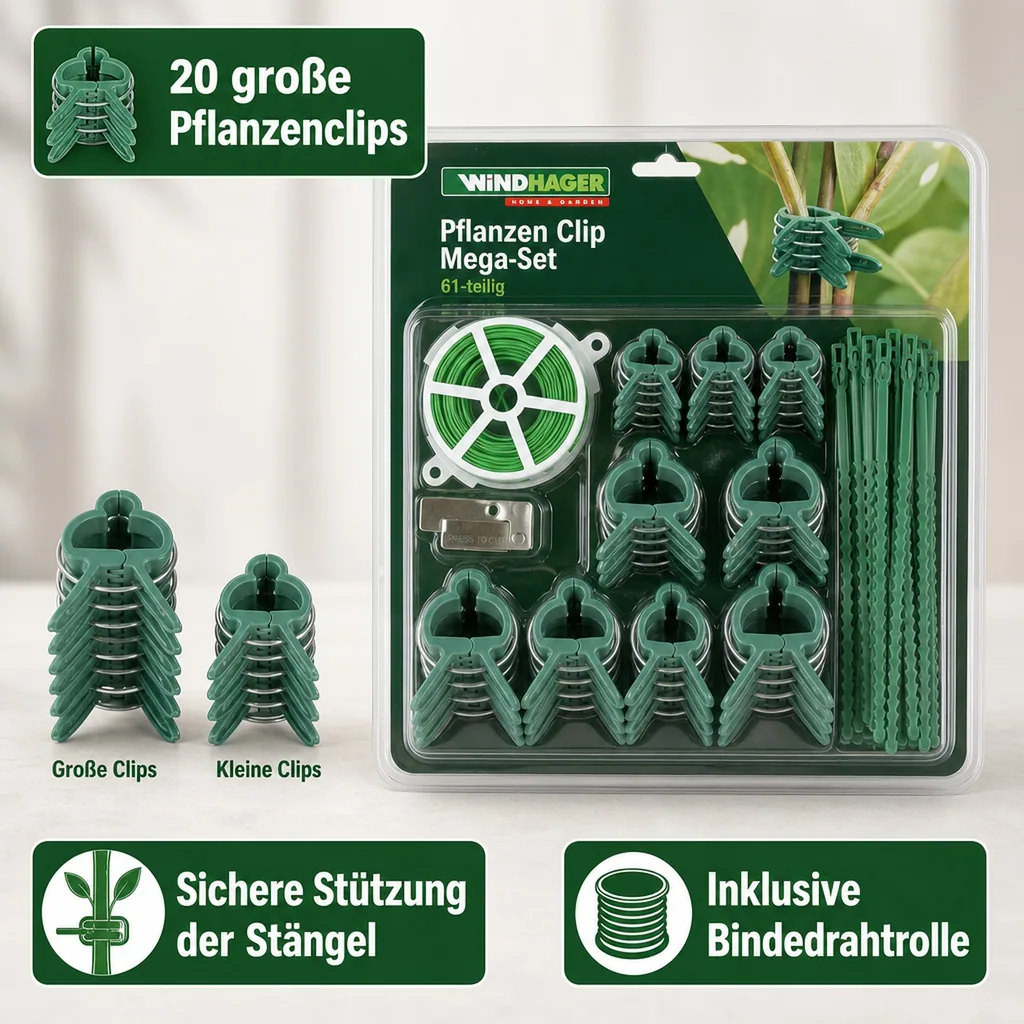 Pflanzen Clips Mega Set 61 tlg.