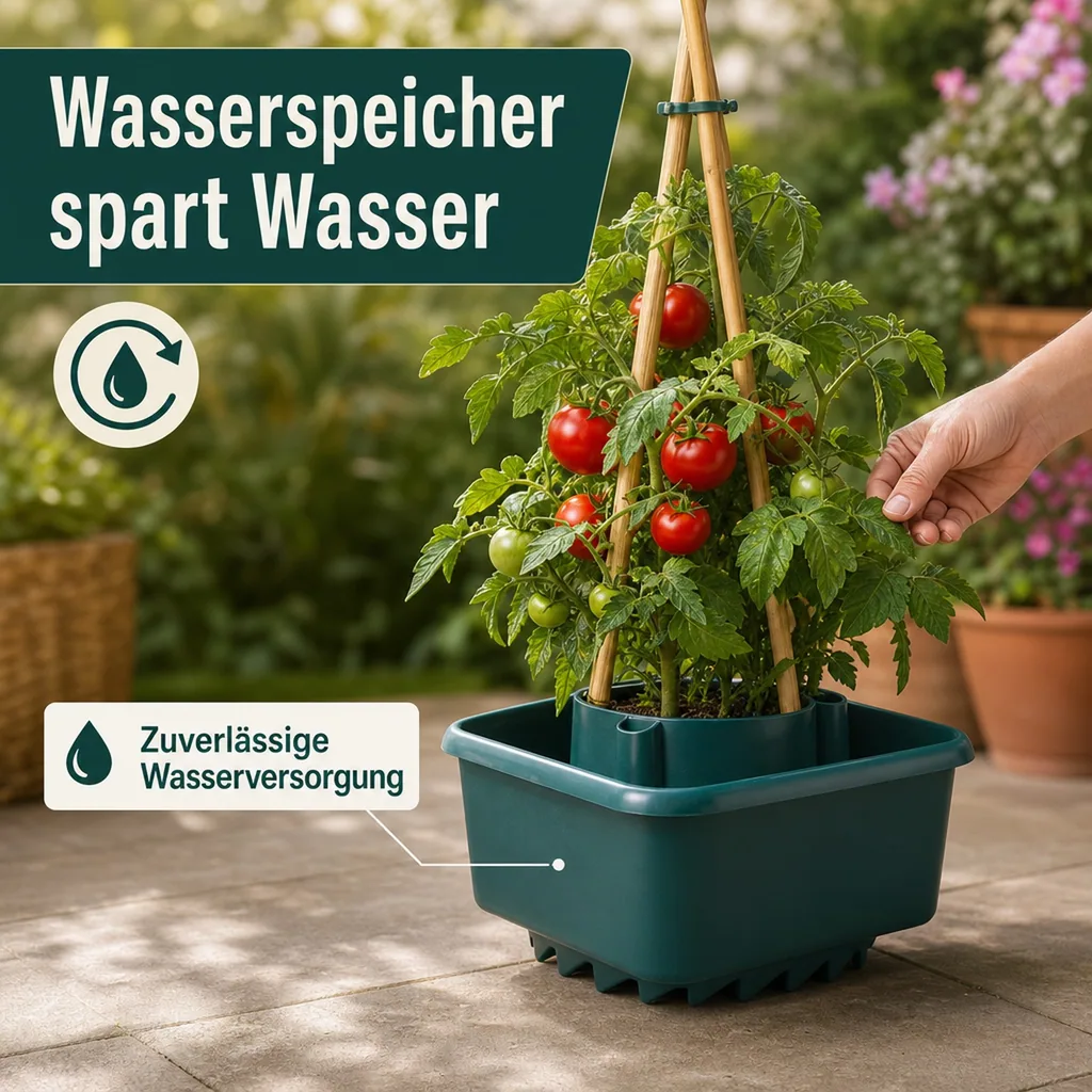 Pflanzgefäß mit Wasserspeicher