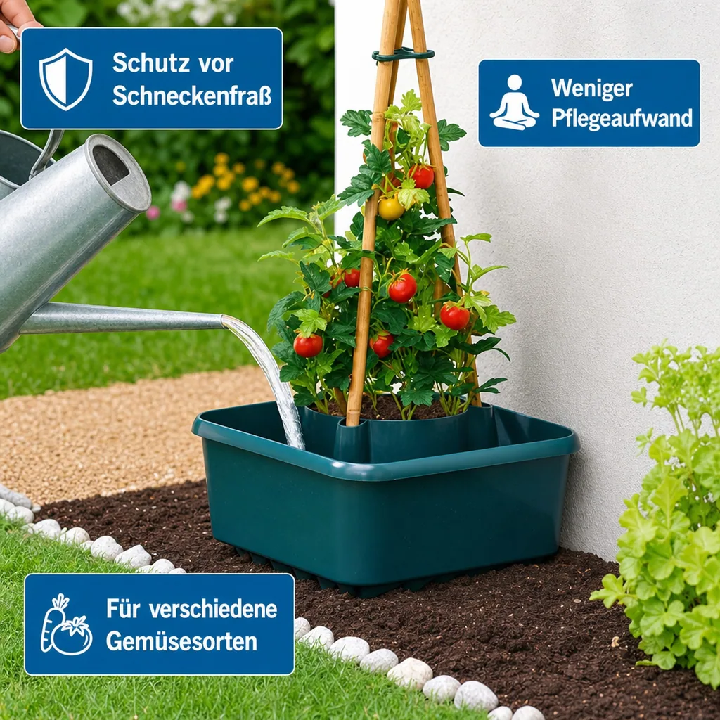 Pflanzgefäß mit Wasserspeicher