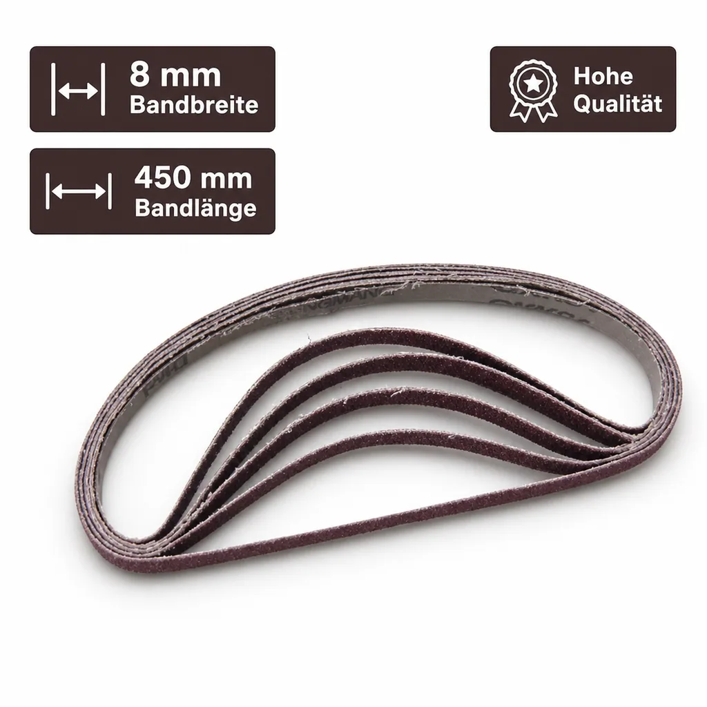 Schleifbänder 8 mm breit, K40
