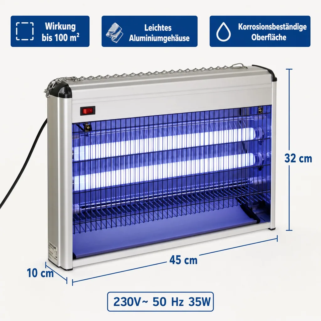 Elektrischer Fliegenvernichter ECO mit 2 x 15 Watt Röhren