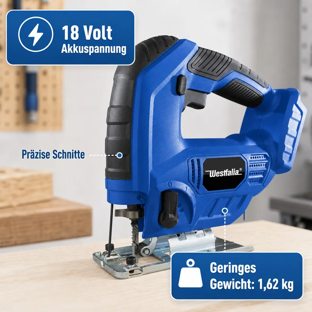 Akku Stichsäge Li-Ion ASS18 18 V, ohne Akku und Ladegerät