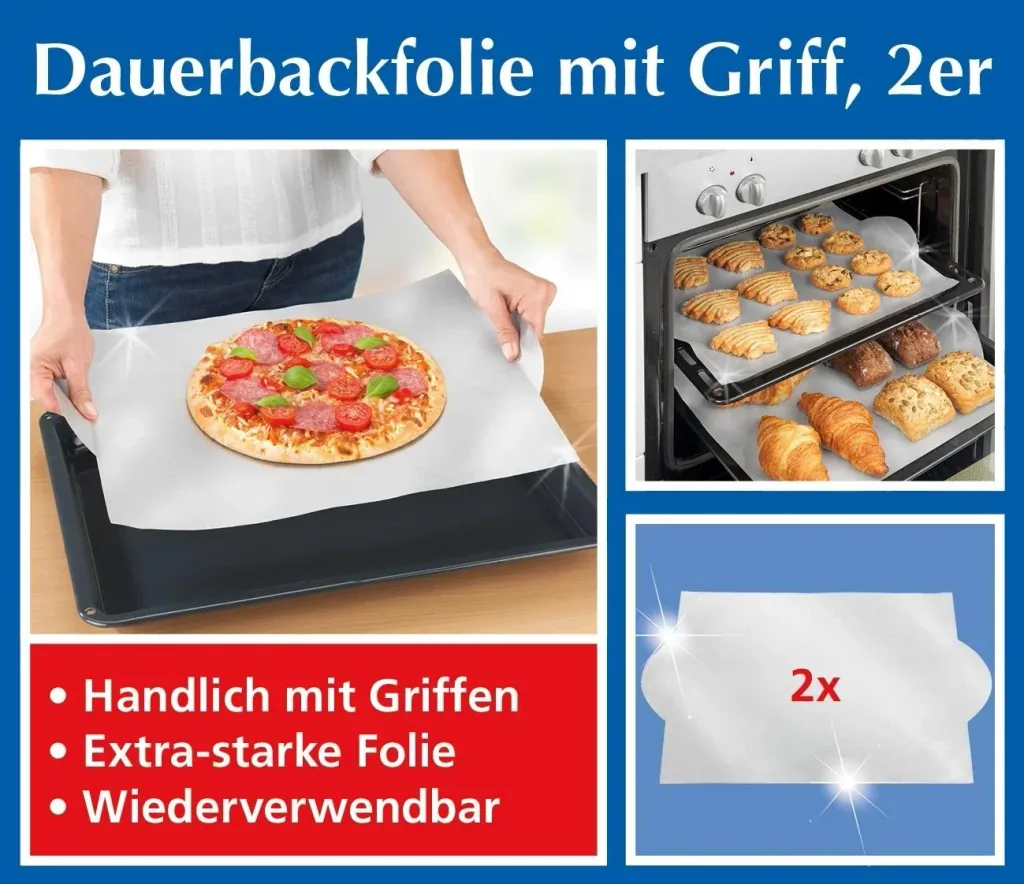 Dauerbackfolie mit Griffen, 2-er Set
