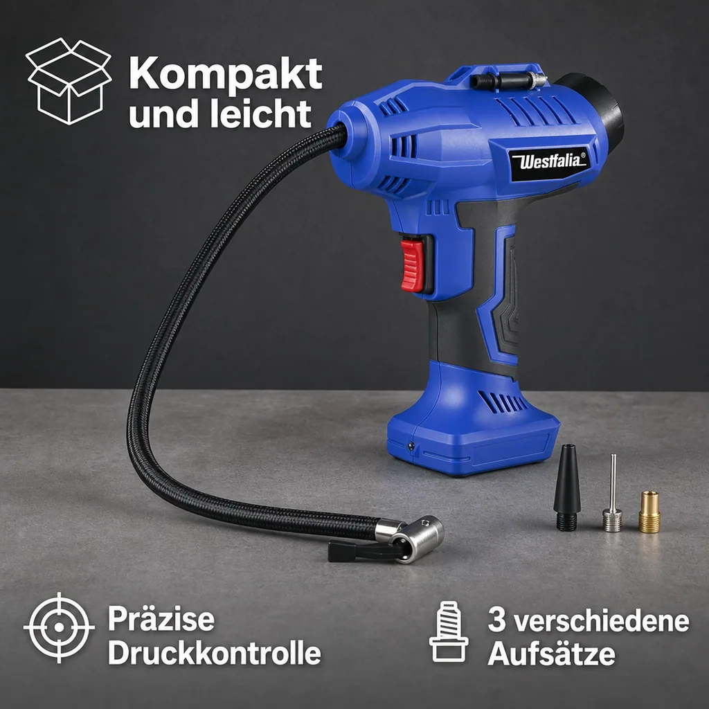 Kabellose Luftpumpe ADLP18, 18 Volt Li-Ion (ohne Akku und Ladegerät)