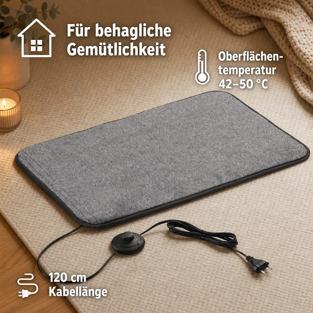 Heizteppich mit Fußschalter