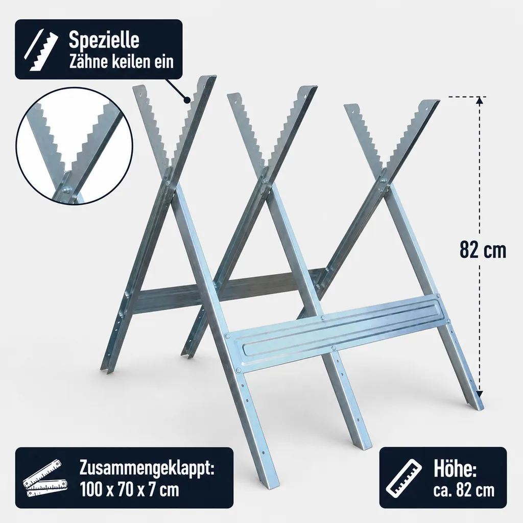 Klappbarer Holzsägebock