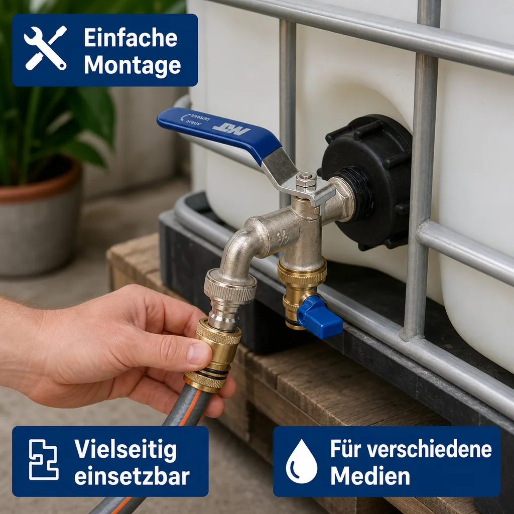 IBC Adapter S60x6, mit 2x Steckverbinder