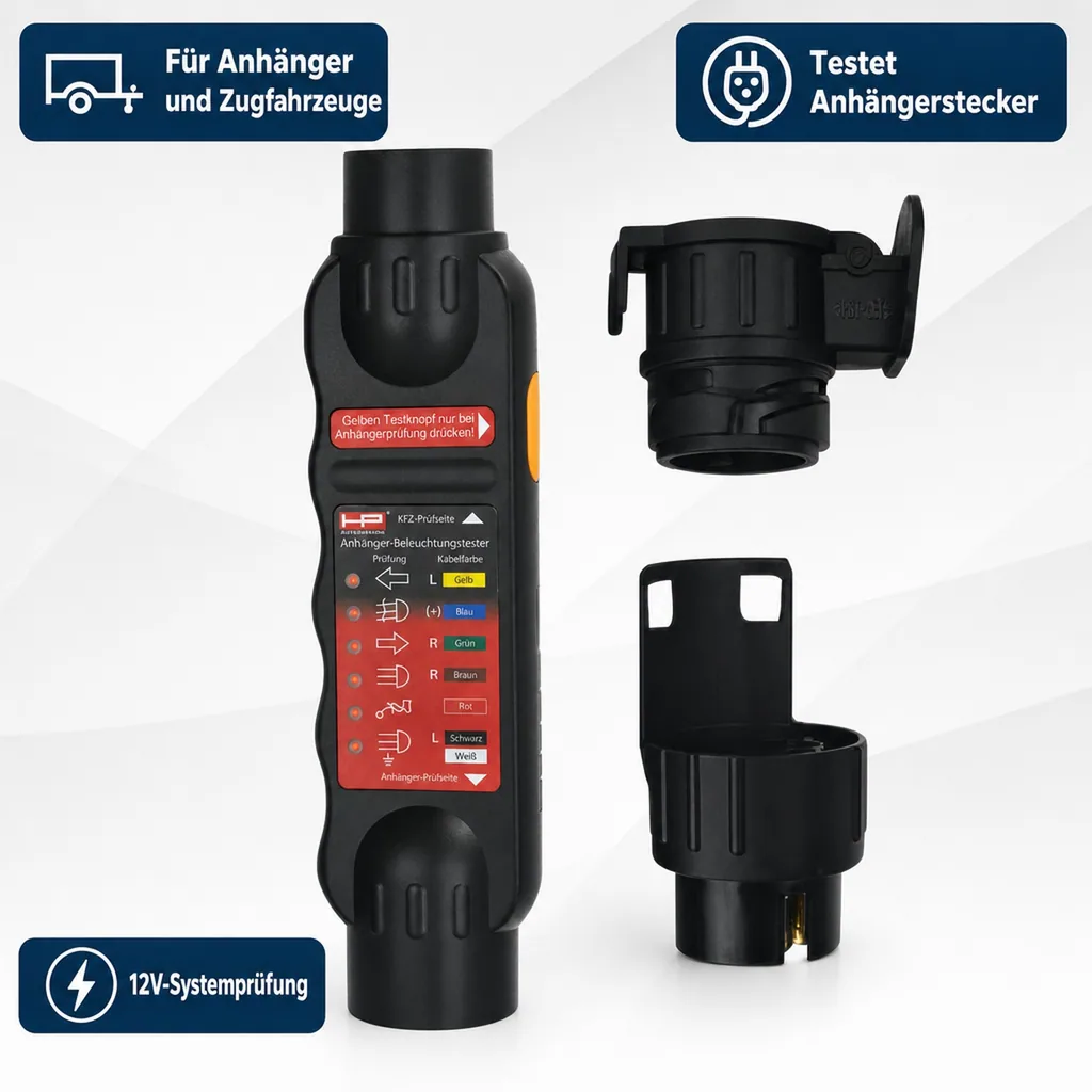Beleuchtungstester, 12 V mit 7/13 poligen Adapter