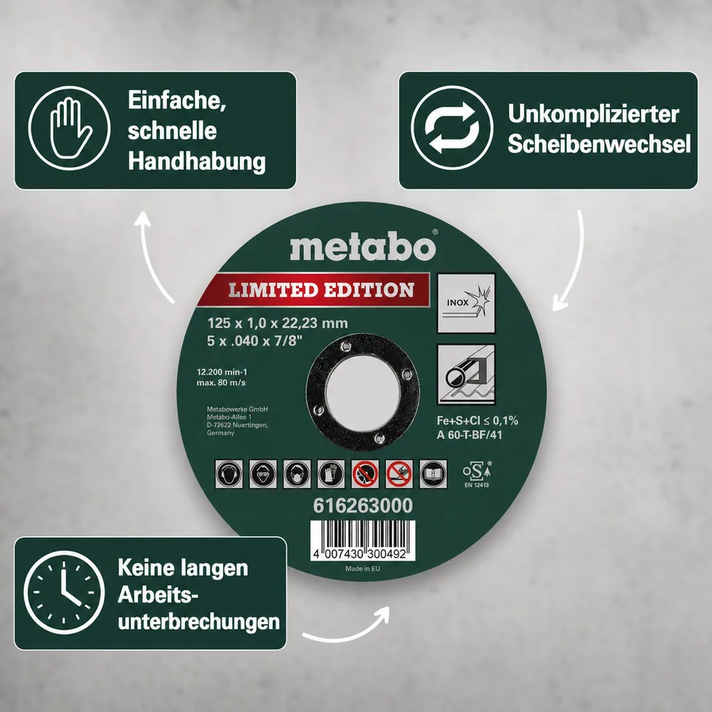 Trennscheiben Inox Special Edition II, 125 mm, 25 Stück