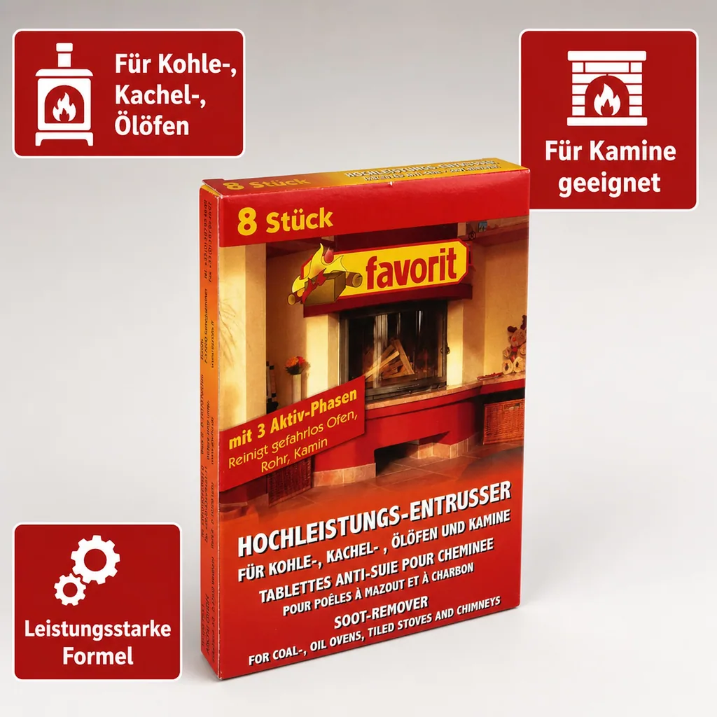 Hochleistungs-Entrußer für Kohle-, Kachel-, Ölöfen und Kamine, 8 Stück