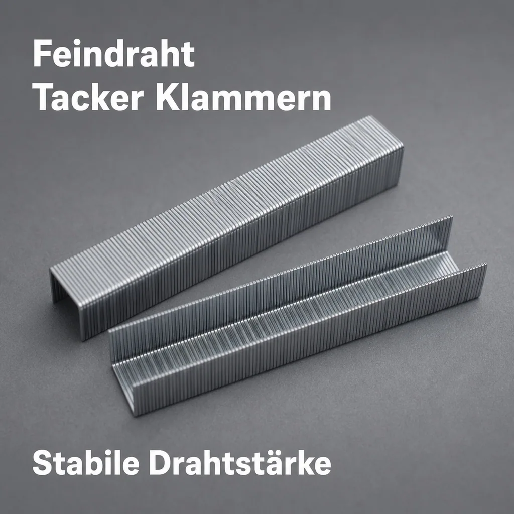 8 mm Feindraht Tacker Klammern, 1000 Stück, Stärke 0,7 mm