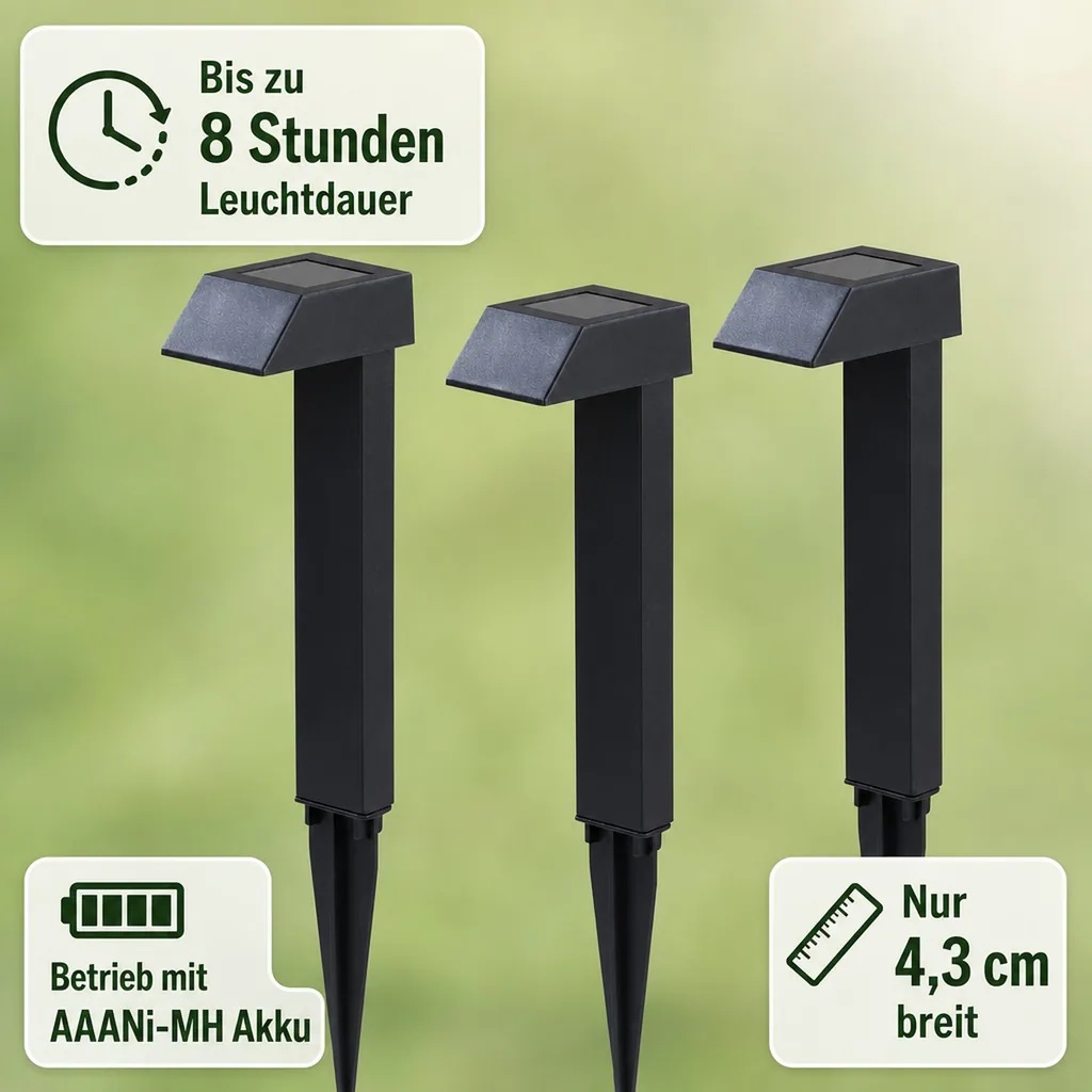 Solar Wegeleuchten, 3er-Set