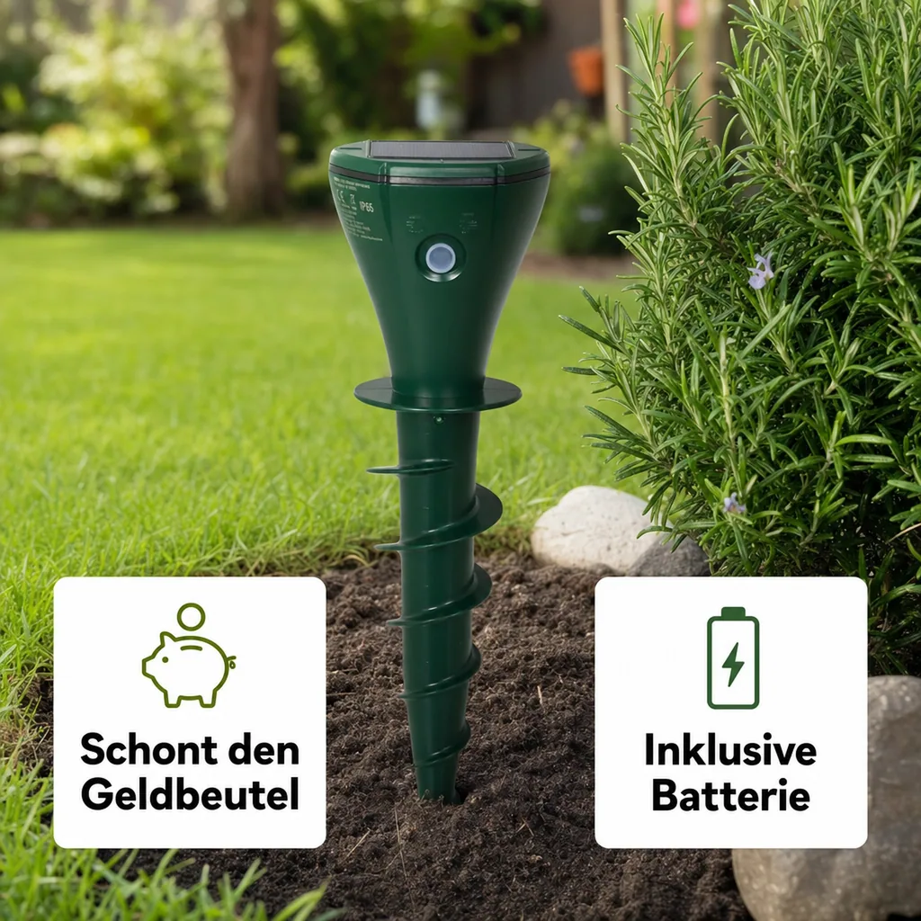 Solar-Maulwurfschreck "3 Modi"