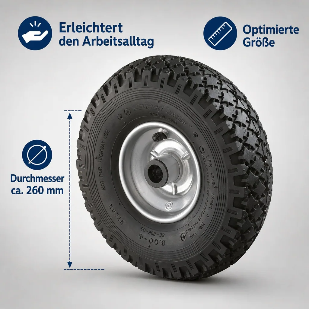 Sackkarrenrad mit Stahlfelge