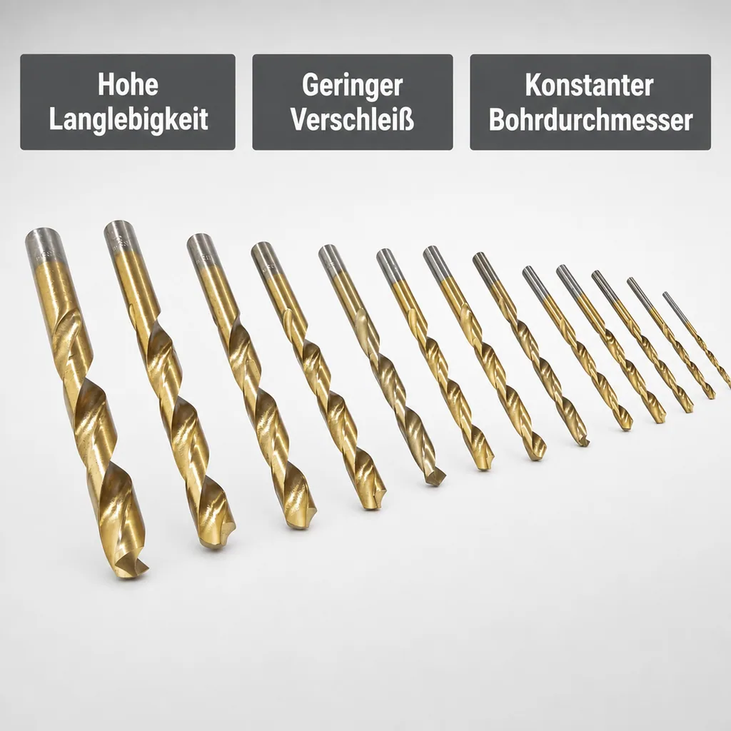 HSS-Spiralbohrer Satz, Titan beschichtet, 13-teilig
