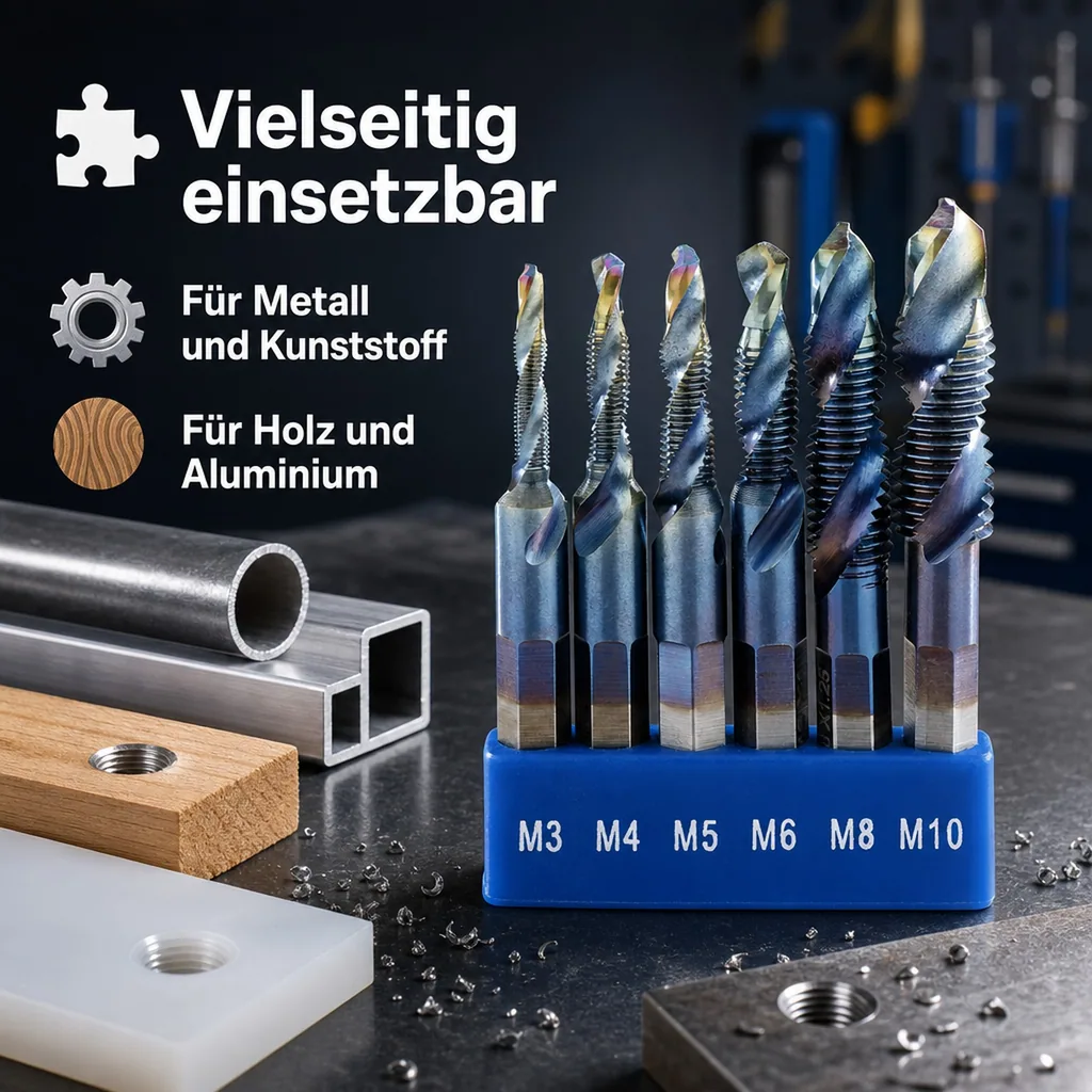 Gewindebohrer-Satz 6-teilig M3 - M10