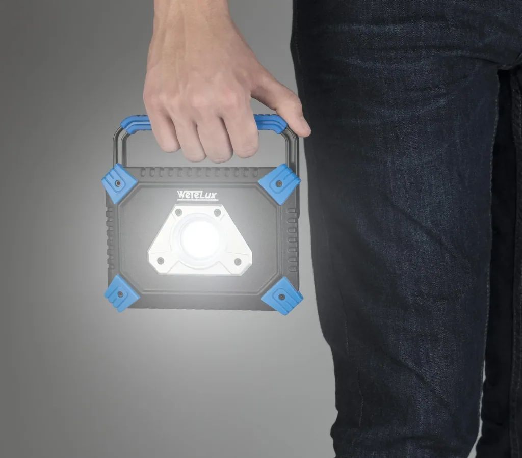 LED Akku Fluter 20 Watt COB mit Powerbank