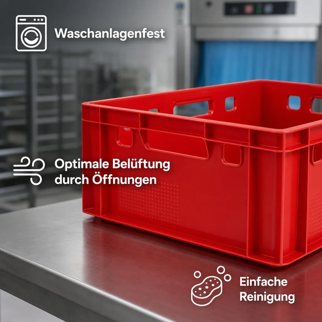 Eurofleischbehälter E2 60x40x20 rot