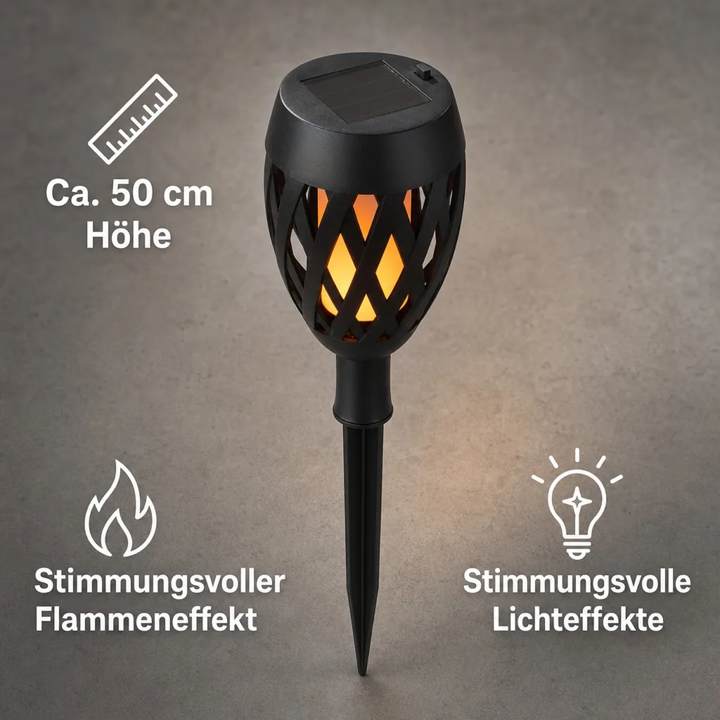 3 in 1 Solar Flammenleuchte