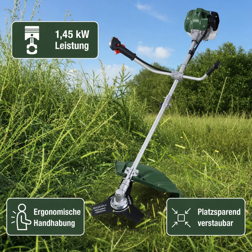 2 in 1 Benzin Motorsense und Freischneider