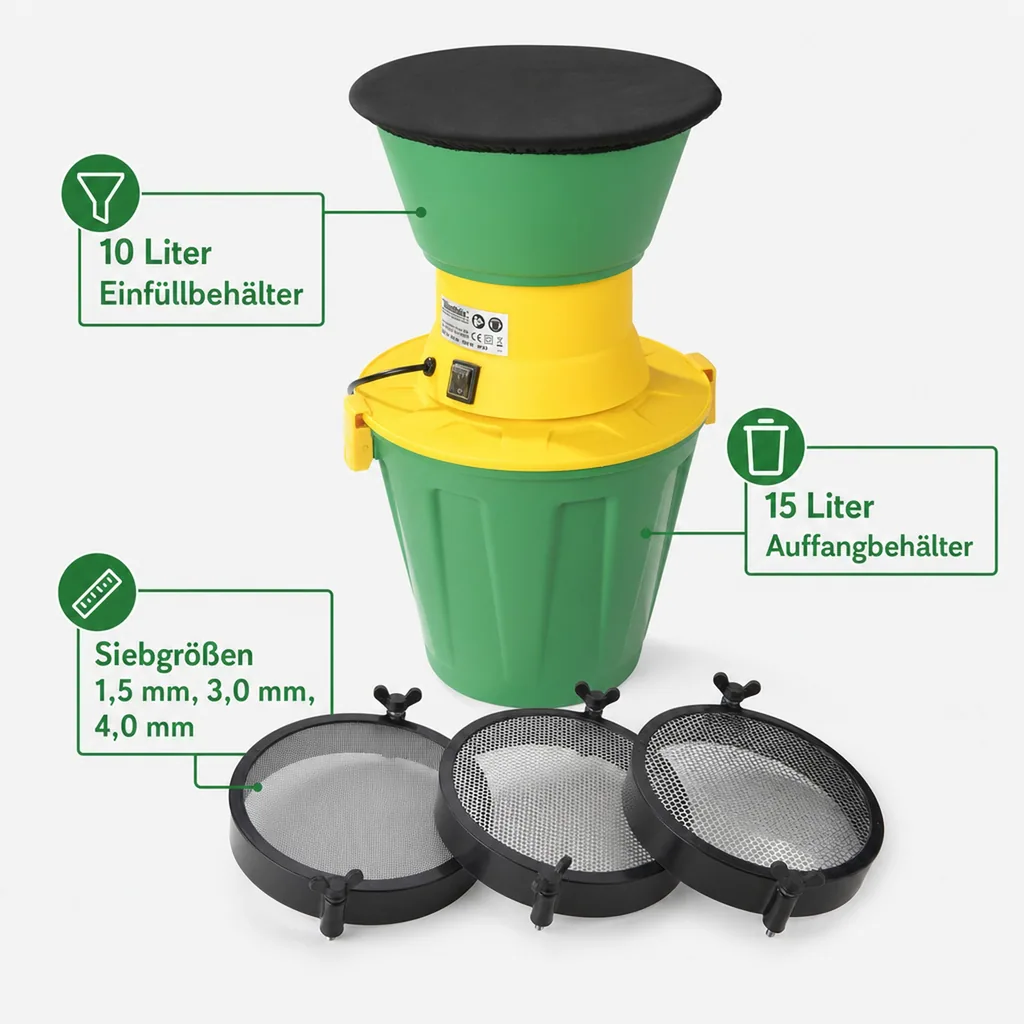 Elektrische Getreidemühle, 600 W, auch für Hülsenfrüchte