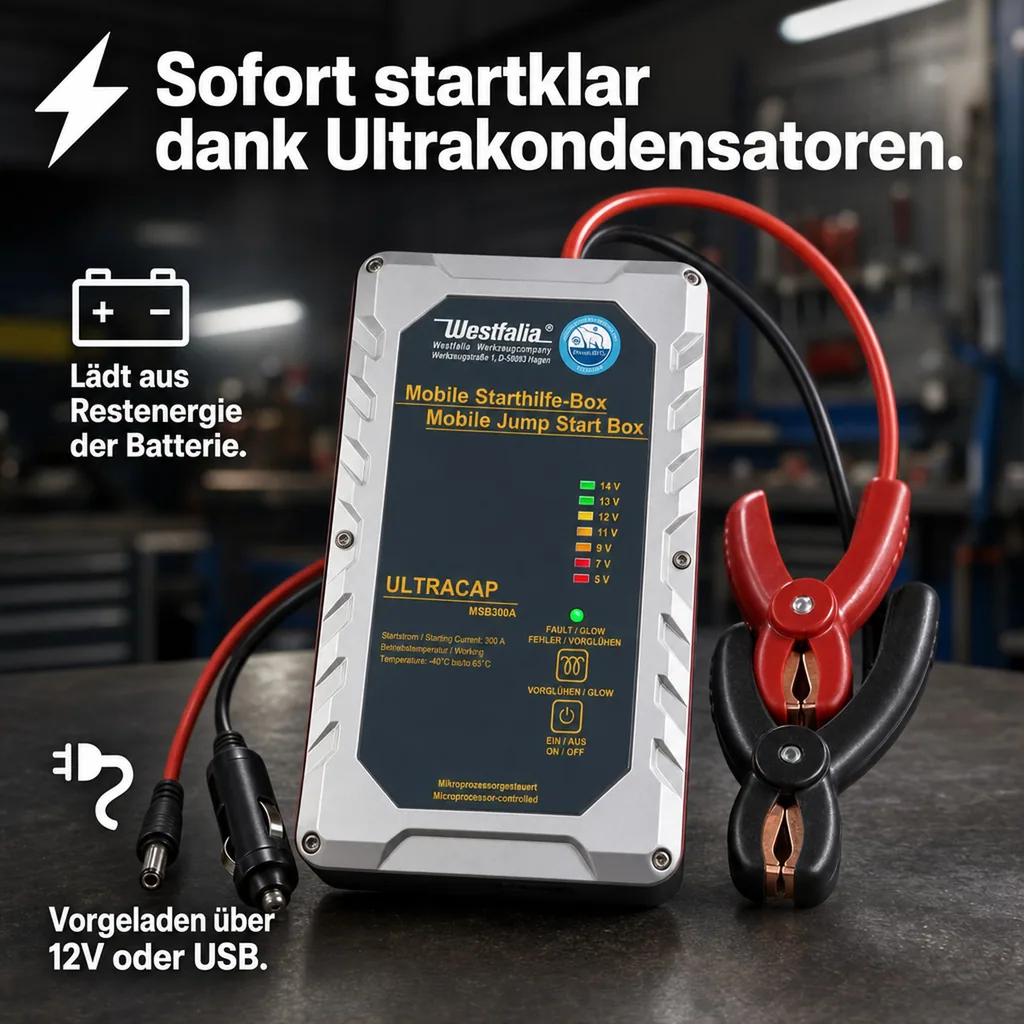 Mobile Starthilfe Box " Jump Starter " - ULTRACAP MSB300A