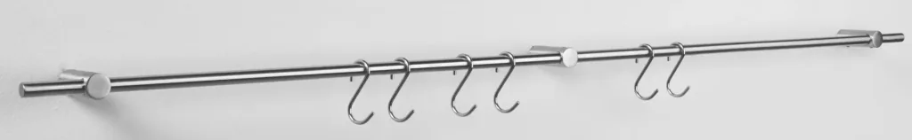 Küchenreling "Profi", mit 6 Haken, erweiterbar, 60 cm