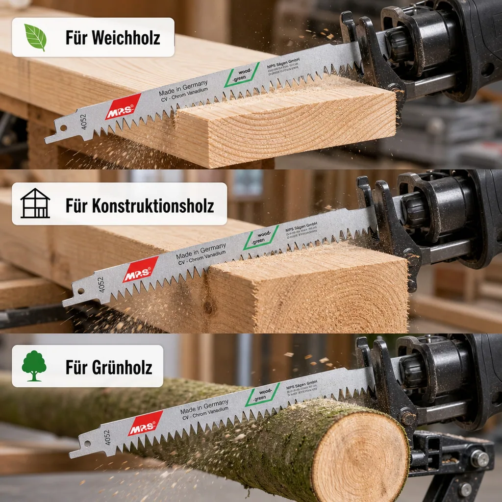 CV-Säbelsägeblatt geschliffen und geschränkt, GL 240/VL 210mm, ZT 5,0mm/5TPI 5er Pack