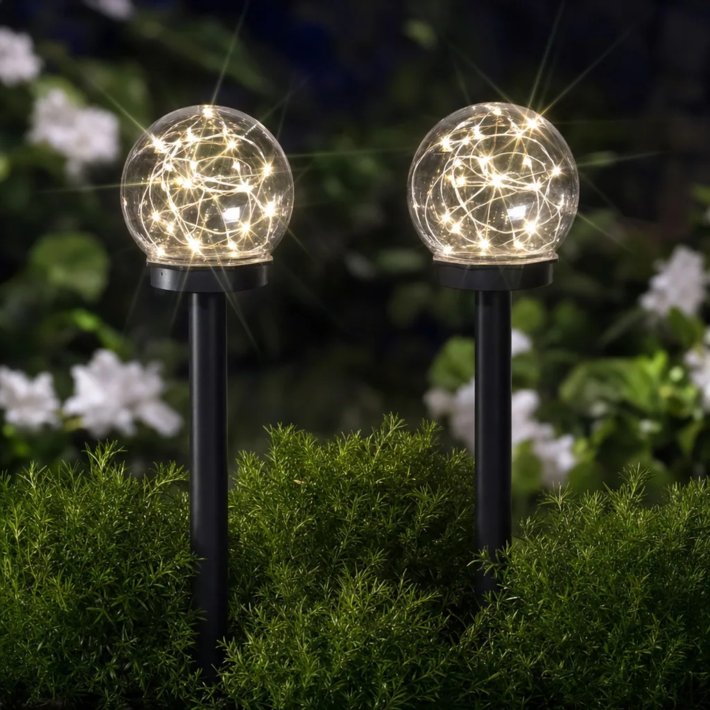 Solar Kugel Set, 10 cm, 2er-Set