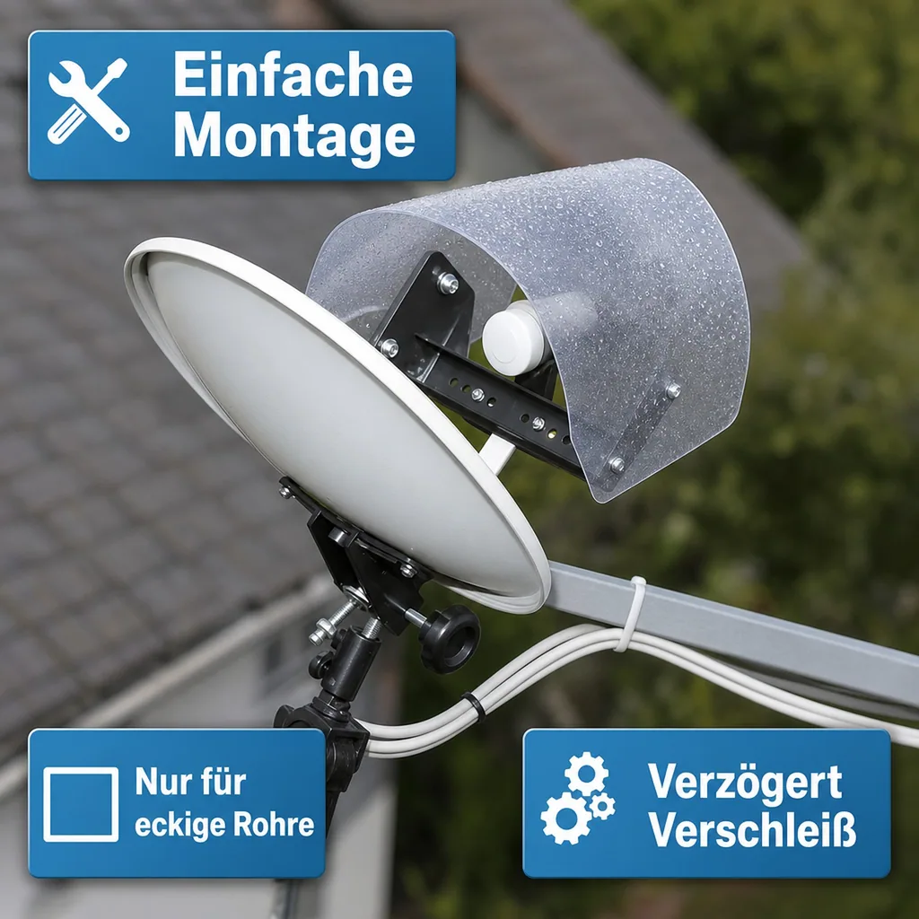 Regen- und UV-Schutz für LNBs von SAT-Anlagen