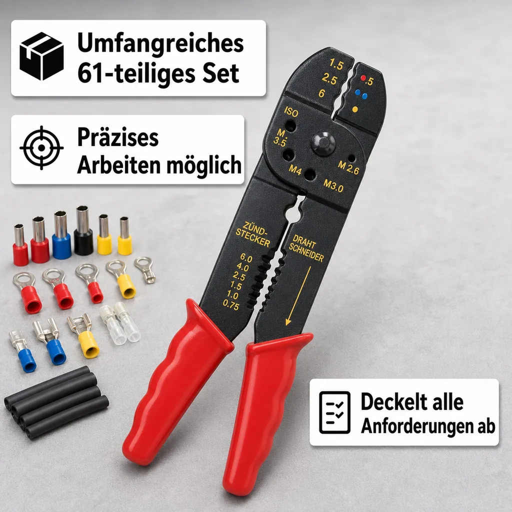 Crimpzange-Set, 61-teilig