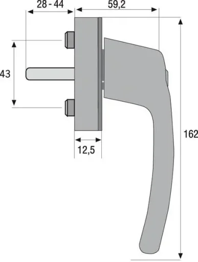 Fenstergriff FG200, abschließbar