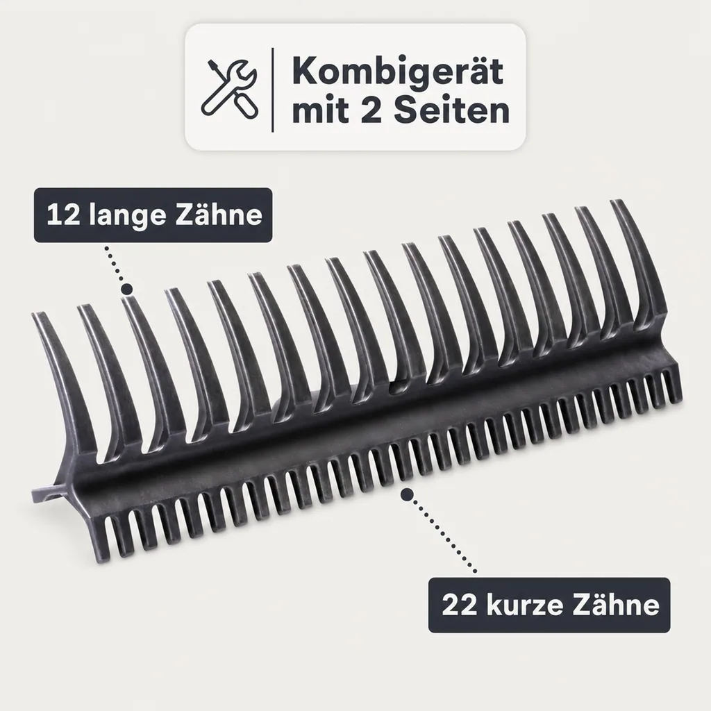 2 in 1 Gartenharke XXL (Griff nicht enthalten)