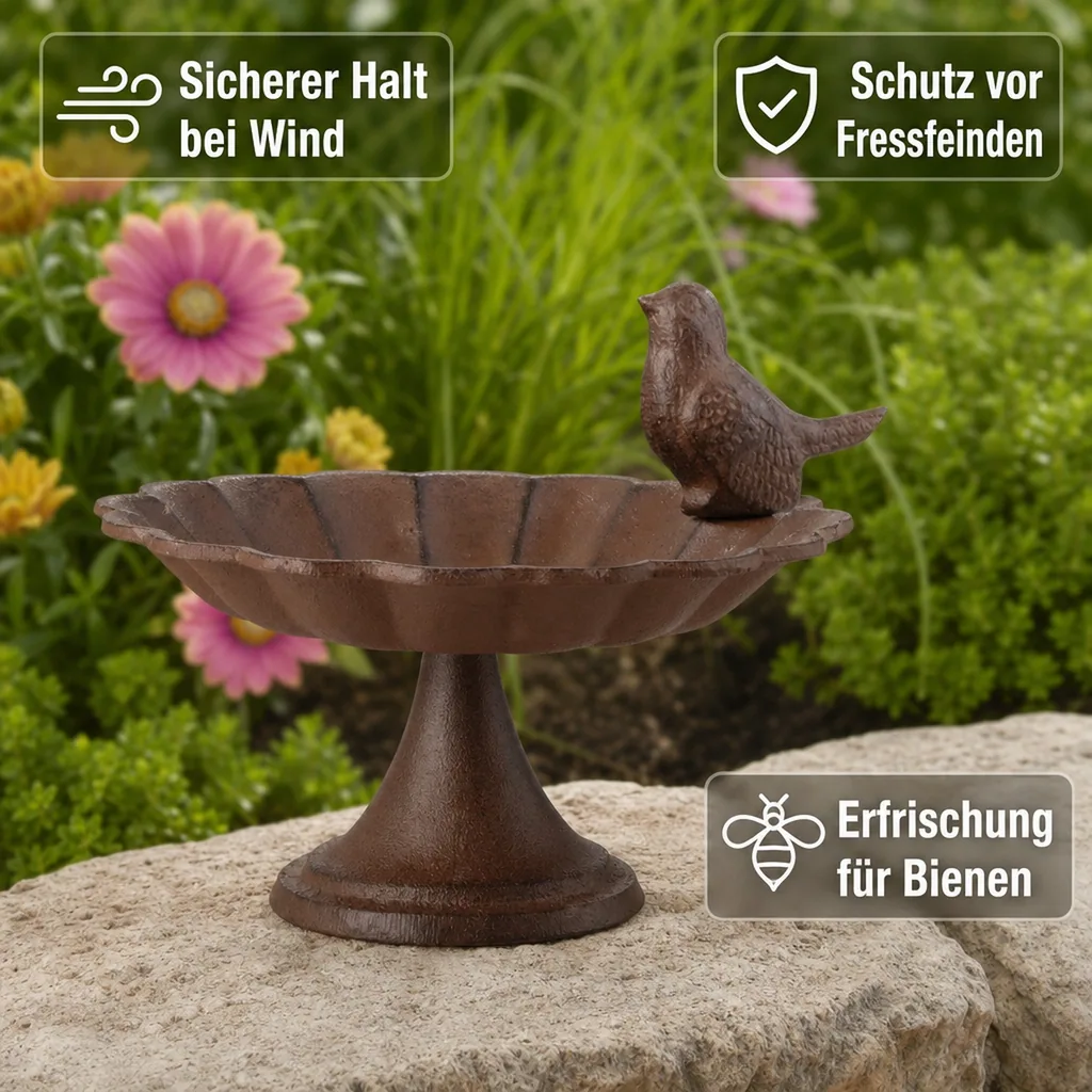 Vogeltränke mit Fuß