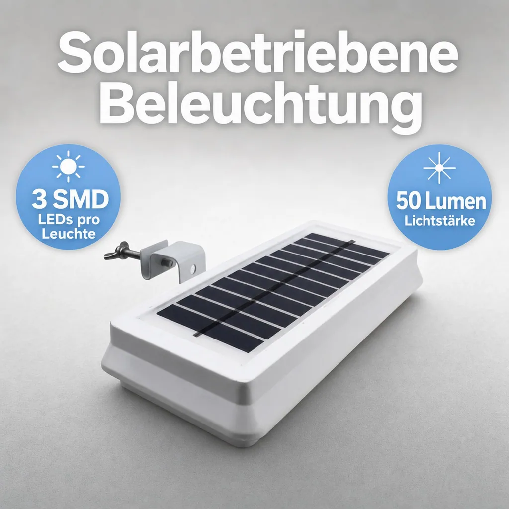 Solar LED Dachrinnenleuchten – 2 Stück