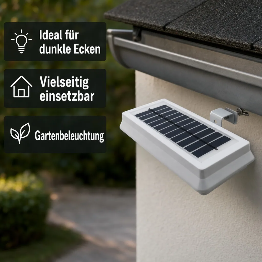 Solar LED Dachrinnenleuchten – 2 Stück
