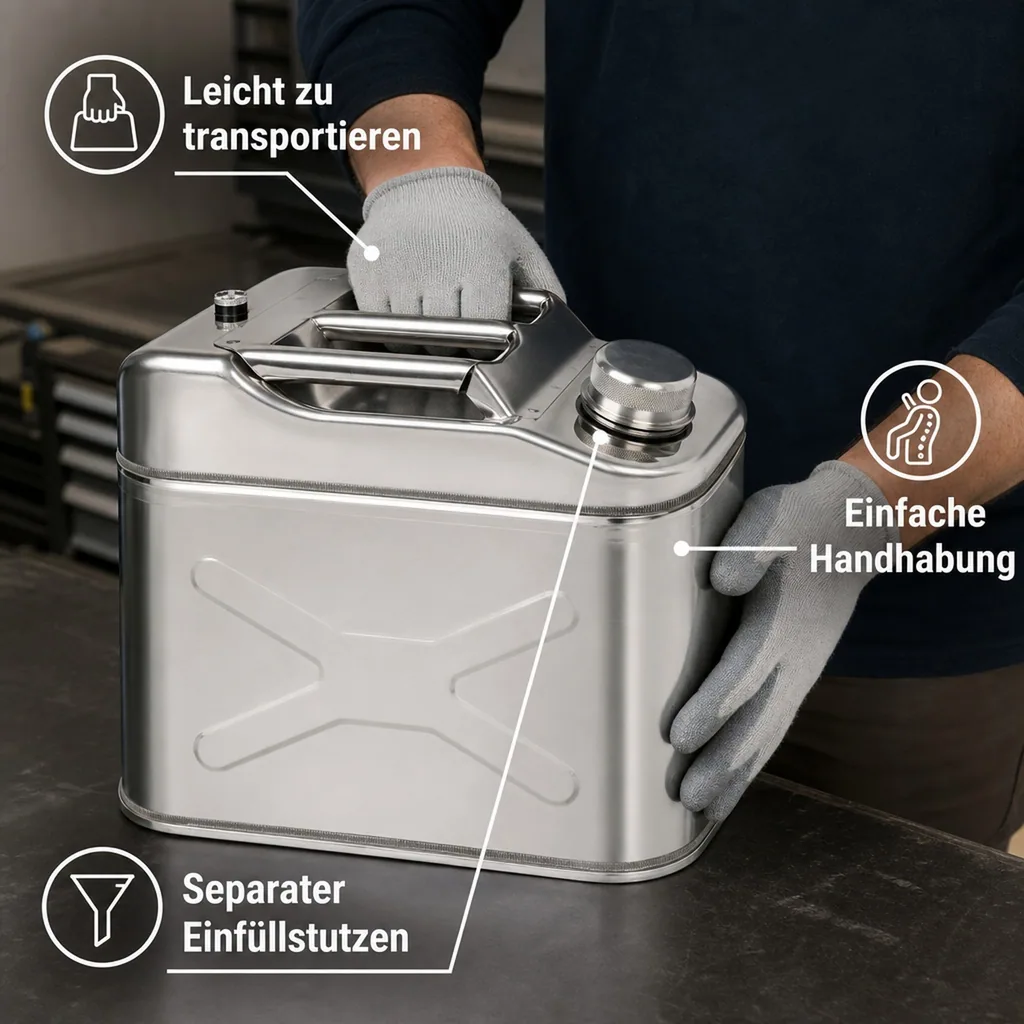 Edelstahlkanister, 10 L