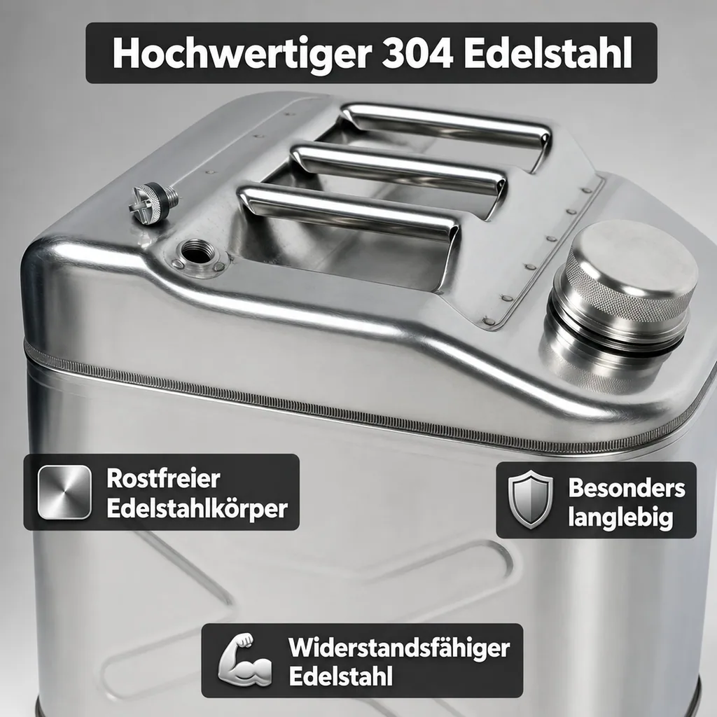 Edelstahlkanister, 10 L