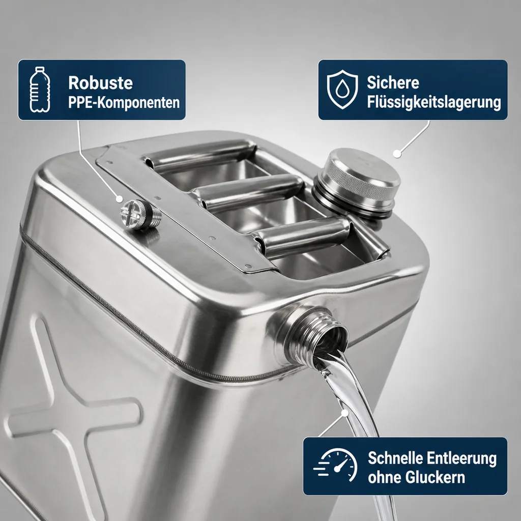 Edelstahlkanister, 10 L
