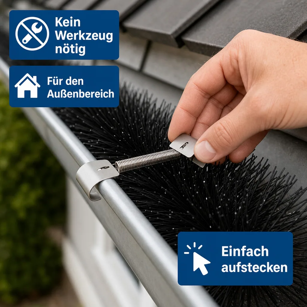 Rinnenigel - Windsicherung 4er Set für Dachrinnen 150-200 mm