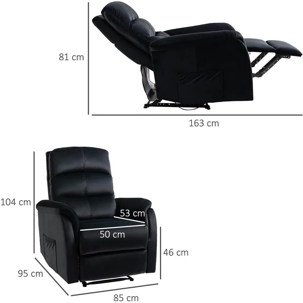 Liegesessel Relaxsessel mit Liegefunktion Kopfstütze verstellbar TV Sessel Liegesofa Einzelsofa 155° neigbar Fernsehsess