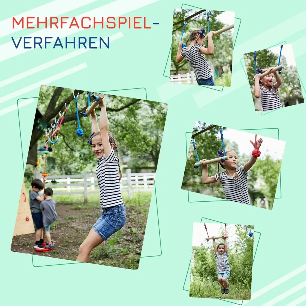 Kinder-Kletterset mit viel Zubehör mehrfarbig