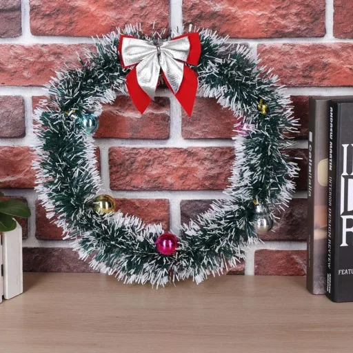 Weihnachtskranz - LED - Silber Ø32cm