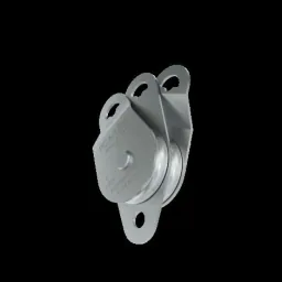 Umlenkrolle aus Edelstahl, doppelt, Ø 76 mm