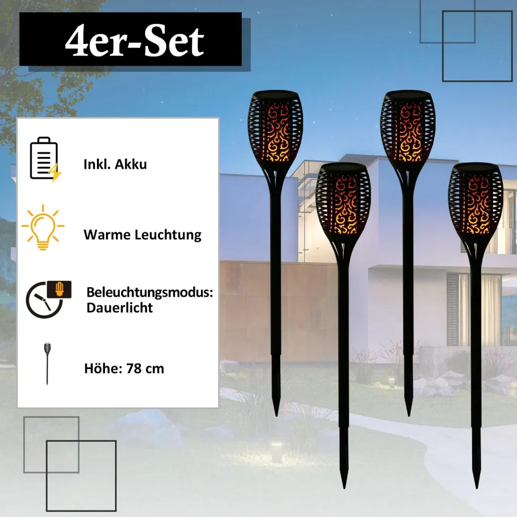 Solarleuchte im 4er-Set
