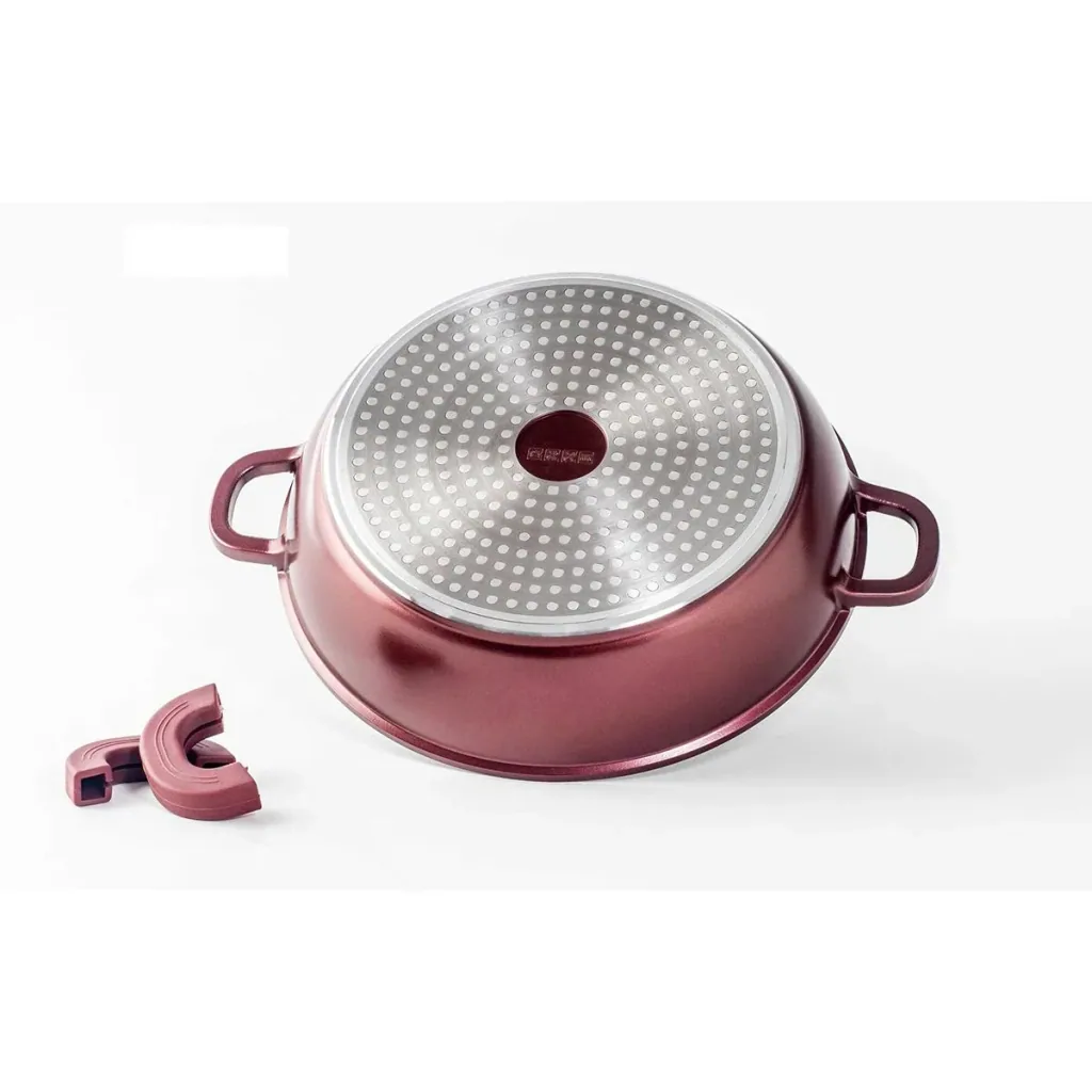 Platin-Bräter - Antihaftbeschichtung - 28cm - Burgunderrot